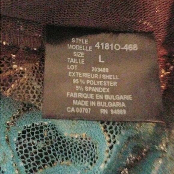 Tribal Semi Sheer Blouse Size Large - Picture 7 of 7